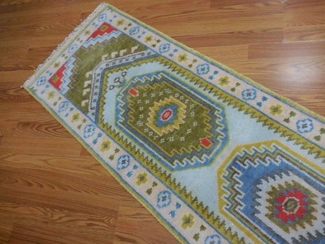 2' x 8' Ft. Contemporary Turkish Bohemian Oushak Hand Knotted Wool Runner / Rug - BR3061