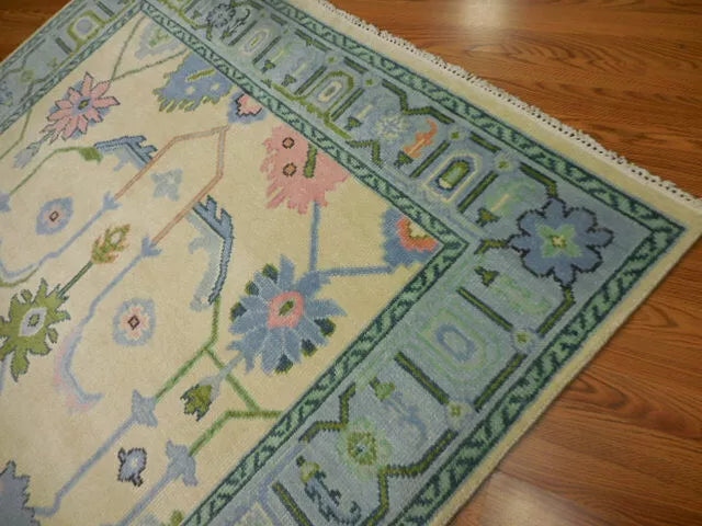 6' x 9' Ft. Turkish Bohemian Oushak Contemporary Hand Knotted Wool Rug - BR468