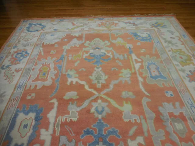 10' x 8' Turkish Bohemian Oushak / Ushak Contemporary Hand Knotted Area Rug - BR457