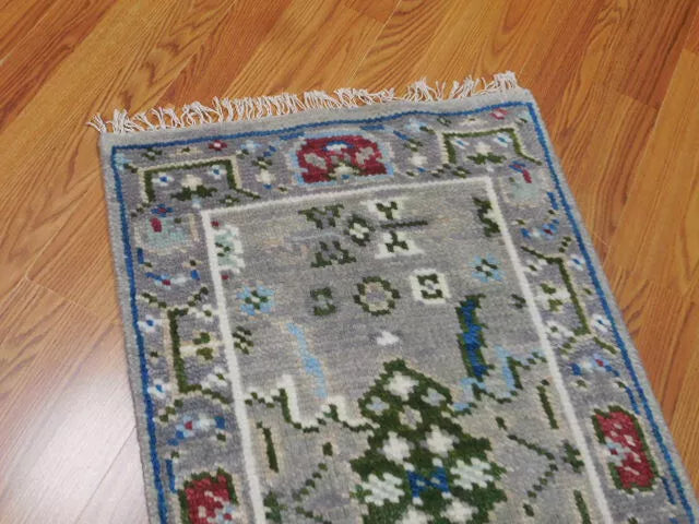 2' x 3' Ft. Turkish Bohemian Oushak Contemporary Hand Knotted Wool Rug - BR464