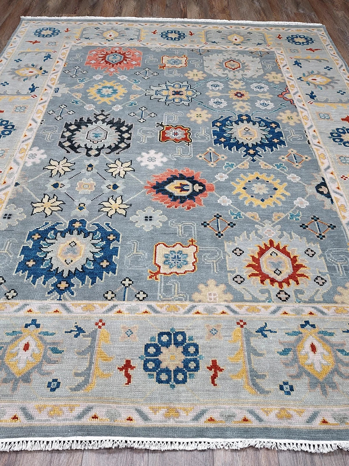 8' x 10' Ft. Contemporary Turkish Oushak Bohemian Hand Knotted Wool Rug - BR3076