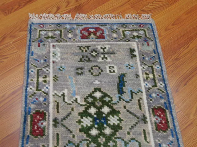 2' x 3' Ft. Turkish Bohemian Oushak Contemporary Hand Knotted Wool Rug - BR459