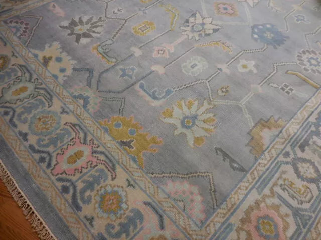 10' x 8' Turkish Bohemian Oushak / Ushak Contemporary Hand Knotted Area Rug - BR458
