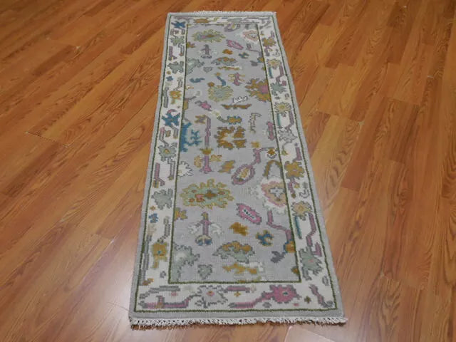 2' x 6.2' Ft. Turkish Bohemian Oushak Contemporary Hand Knotted Wool Runner Rug - BR461