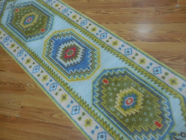 2' x 8' Ft. Contemporary Turkish Bohemian Oushak Hand Knotted Wool Runner / Rug - BR3061