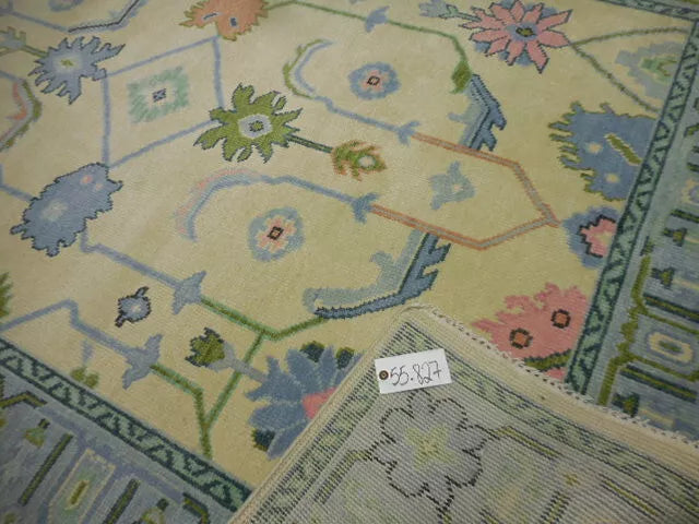 6' x 9' Ft. Turkish Bohemian Oushak Contemporary Hand Knotted Wool Rug - BR468