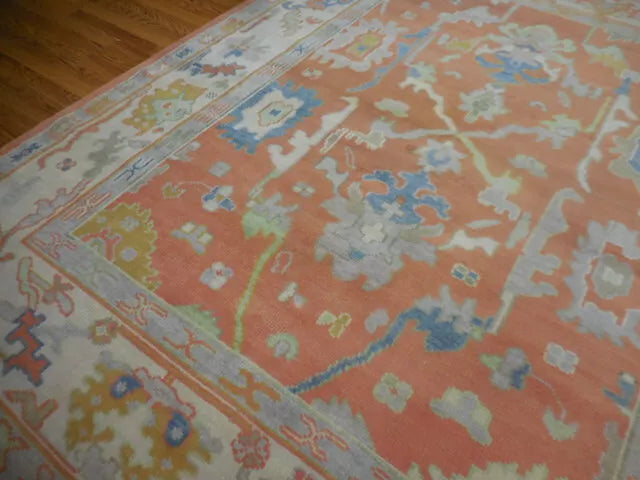 10' x 8' Turkish Bohemian Oushak / Ushak Contemporary Hand Knotted Area Rug - BR457