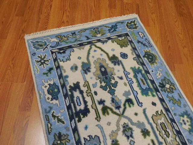 3' x 5.2' Ft. Turkish Bohemian Oushak Contemporary Hand Knotted Wool Rug - BR467