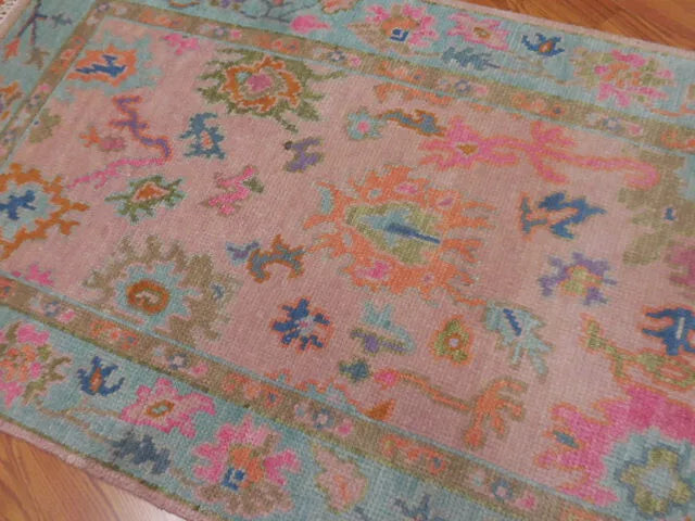 3' x 5' Ft. Turkish Bohemian Oushak Contemporary Hand Knotted Wool Rug - BR463