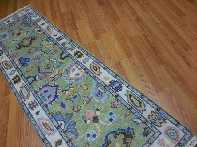 2 1/2’ x 8' Ft. Contemporary Turkish Oushak Bohemian Hand Knotted Wool Runner / Rug - BR3011