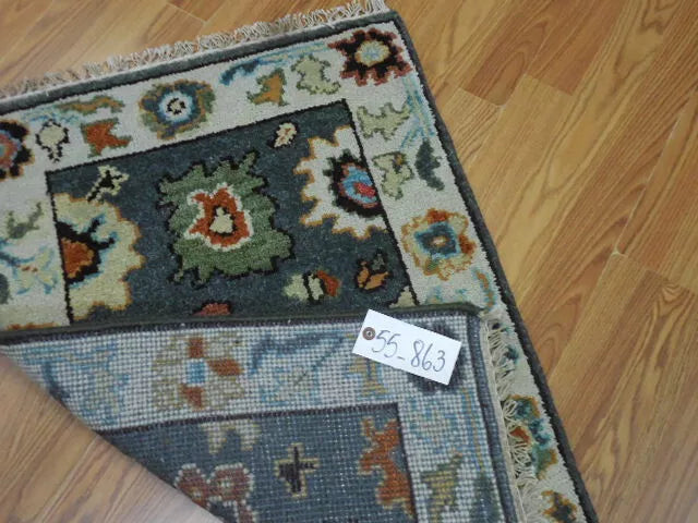 2' x 3' Ft. Turkish Bohemian Oushak Contemporary Hand Knotted Wool Rug - BR470