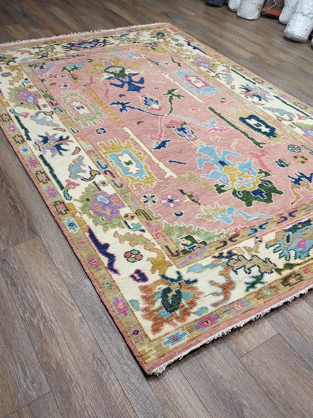 6' x 9' Ft. Contemporary Turkish Oushak Bohemian Hand Knotted Wool Rug - BR2705
