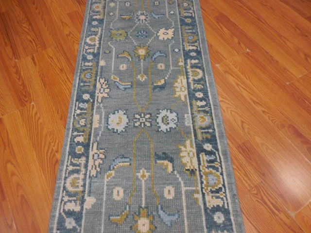 2.2’ x 8' Ft. Contemporary Turkish Oushak Bohemian Hand Knotted Wool Runner / Rug - BR3023