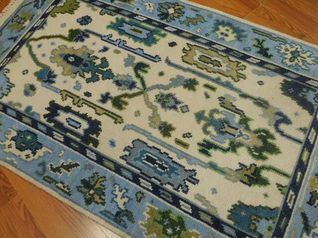 3' x 5.2' Ft. Turkish Bohemian Oushak Contemporary Hand Knotted Wool Rug - BR467