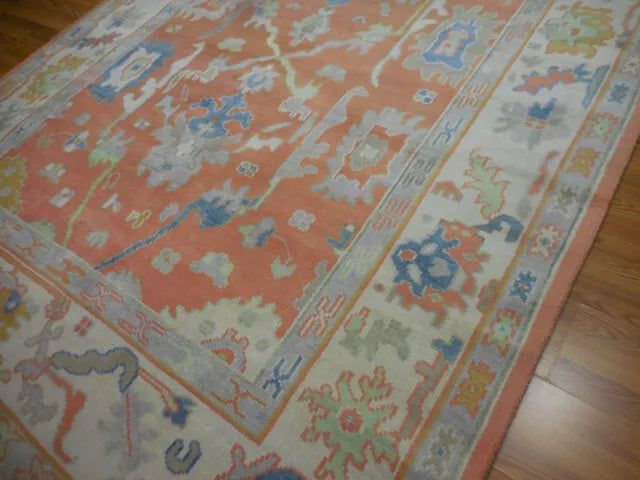 10' x 8' Turkish Bohemian Oushak / Ushak Contemporary Hand Knotted Area Rug - BR457