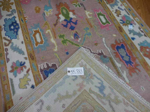 4' x 6.2' Ft. Turkish Bohemian Oushak Contemporary Hand Knotted Wool Rug - BR462