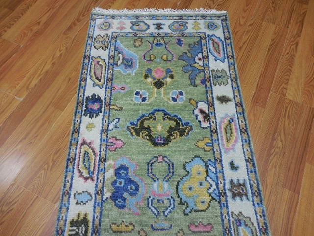 2 1/2’ x 8' Ft. Contemporary Turkish Oushak Bohemian Hand Knotted Wool Runner / Rug - BR3011