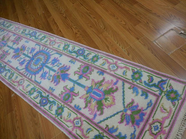 2' x 8' Ft. Contemporary Turkish Bohemian Oushak Hand Knotted Wool Runner / Rug - BR3071