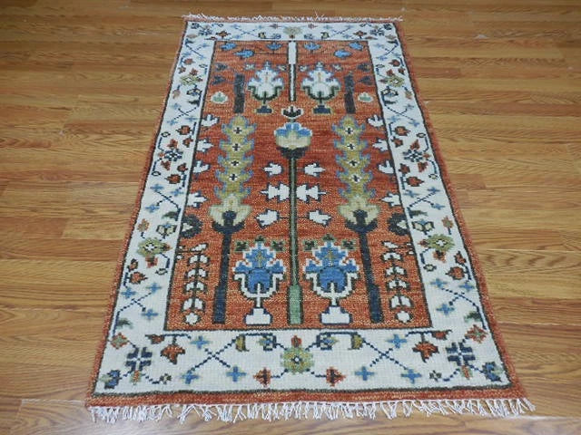 3' x 5' Ft. Contemporary Turkish Oushak Bohemian Hand Knotted Wool Runner - BR3087