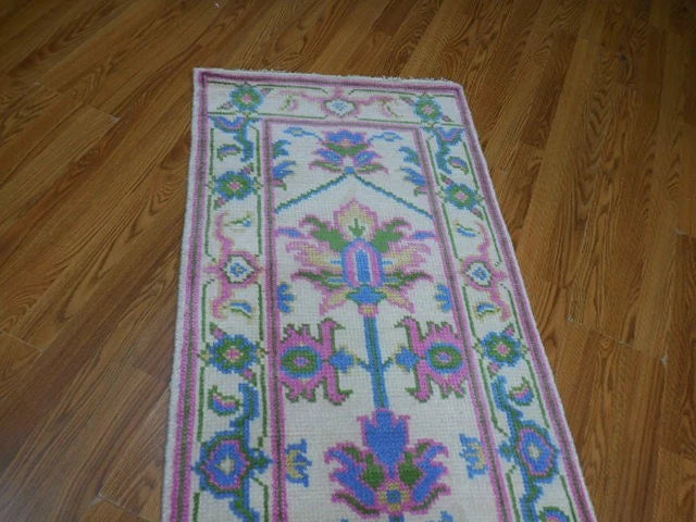 2' x 8' Ft. Contemporary Turkish Bohemian Oushak Hand Knotted Wool Runner / Rug - BR3071