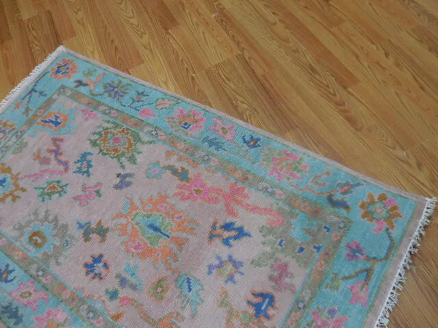 3' x 5' Ft. Turkish Bohemian Oushak Contemporary Hand Knotted Wool Rug - BR463