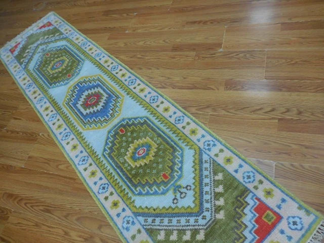2' x 8' Ft. Contemporary Turkish Bohemian Oushak Hand Knotted Wool Runner / Rug - BR3061