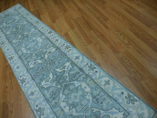2.5’ x 10' Ft. Contemporary Turkish Oushak Bohemian Hand Knotted Wool Runner / Rug - BR3025