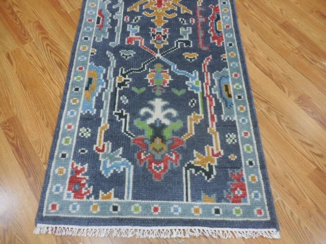 2.7' x 6' Ft. Contemporary Turkish Bohemian Oushak Hand Knotted Wool Runner / Rug - BR3062
