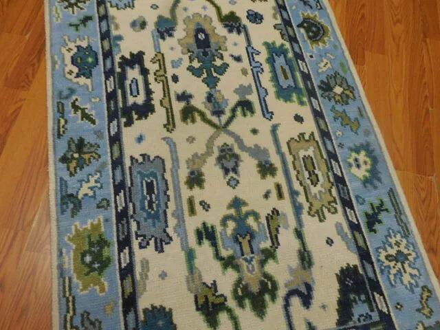 3' x 5.2' Ft. Turkish Bohemian Oushak Contemporary Hand Knotted Wool Rug - BR467