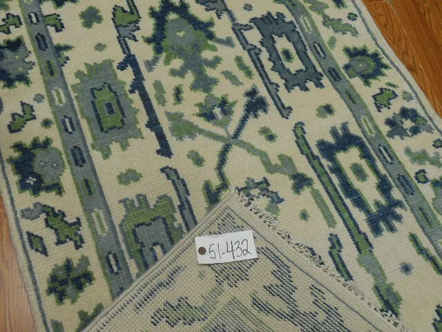 3' x 5' Ft. Turkish Bohemian Oushak Contemporary Hand Knotted Wool Rug - BR471