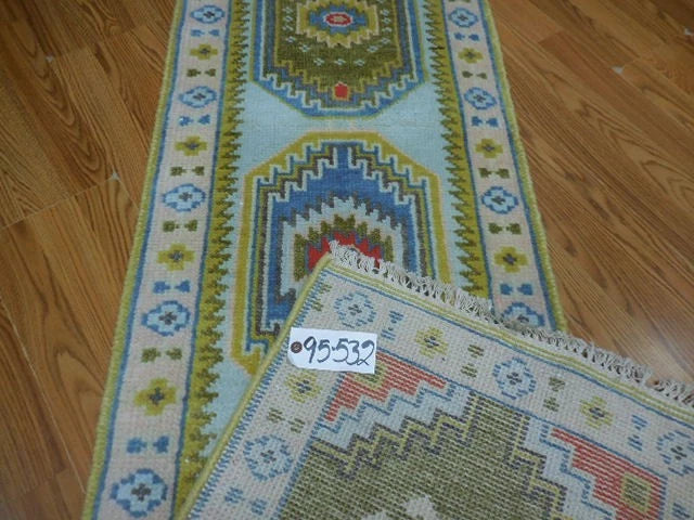 2' x 8' Ft. Contemporary Turkish Bohemian Oushak Hand Knotted Wool Runner / Rug - BR3061