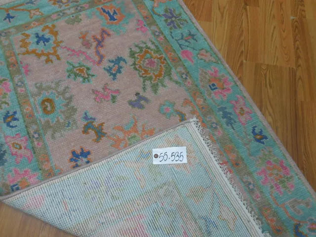 3' x 5' Ft. Turkish Bohemian Oushak Contemporary Hand Knotted Wool Rug - BR463