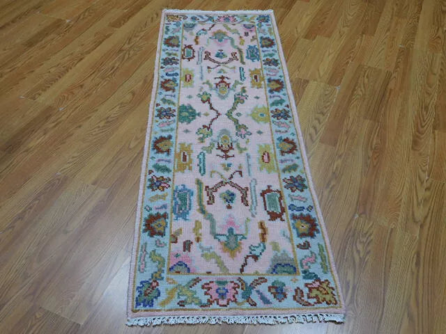 5.9' x 2' Turkish Oushak Bohemian Contemporary Hand Knotted Runner / Rug BR442