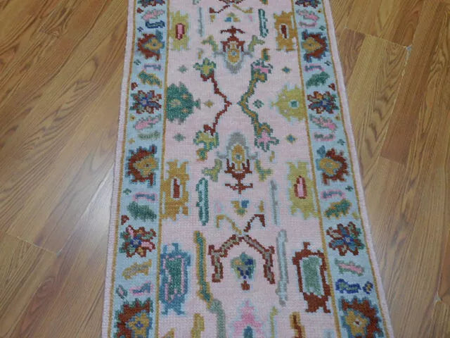 5.9' x 2' Turkish Oushak Bohemian Contemporary Hand Knotted Runner / Rug BR442