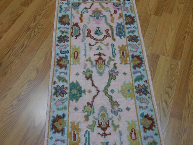 5.9' x 2' Turkish Oushak Bohemian Contemporary Hand Knotted Runner / Rug BR442
