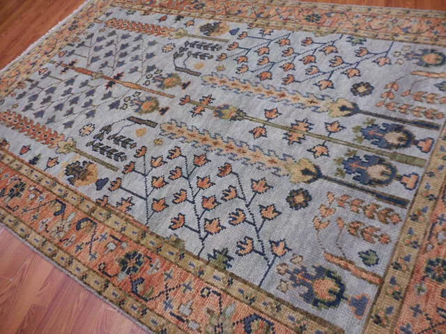 6' x 9' Ft. Turkish Bohemian Oushak / Ushak Contemporary Hand Knotted Wool Area Rug - BR453