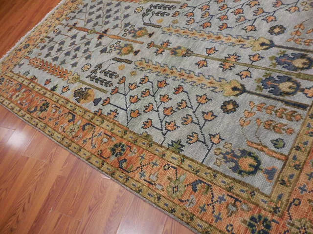 6' x 9' Ft. Turkish Bohemian Oushak / Ushak Contemporary Hand Knotted Wool Area Rug - BR453