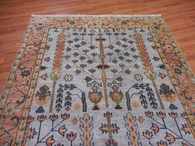 6' x 9' Ft. Turkish Bohemian Oushak / Ushak Contemporary Hand Knotted Wool Area Rug - BR453