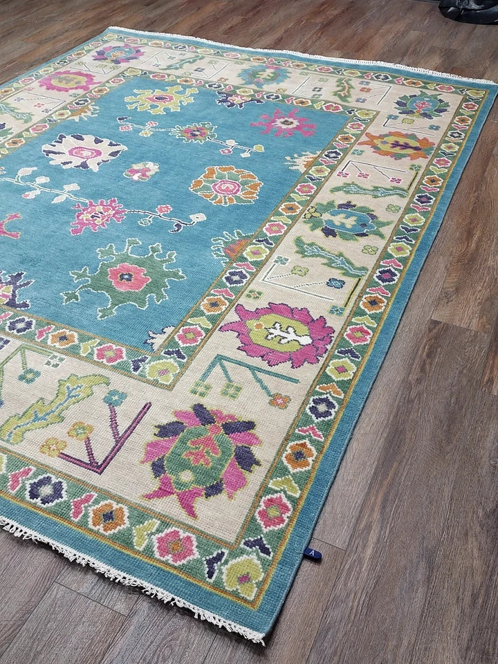 8' x 10' Ft. Contemporary Turkish Oushak Bohemian Hand Knotted Wool Rug - BR2638