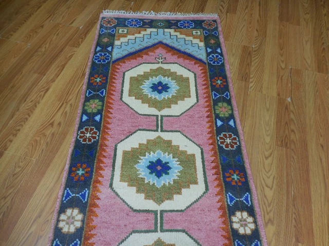 2.6' x 8' Ft. Contemporary Turkish Oushak Bohemian Hand Knotted Wool Runner – BR3031