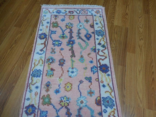 2.1’ x 6' Ft. Contemporary Turkish Oushak Bohemian Hand Knotted Wool Runner / Rug - BR3032