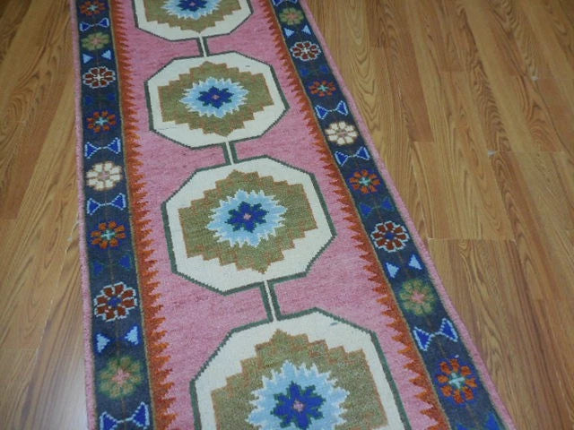 2.6' x 8' Ft. Contemporary Turkish Oushak Bohemian Hand Knotted Wool Runner – BR3031