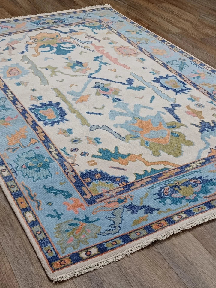 6' x 9' Ft. Contemporary Turkish Oushak Bohemian Hand Knotted Wool Rug - BR2639