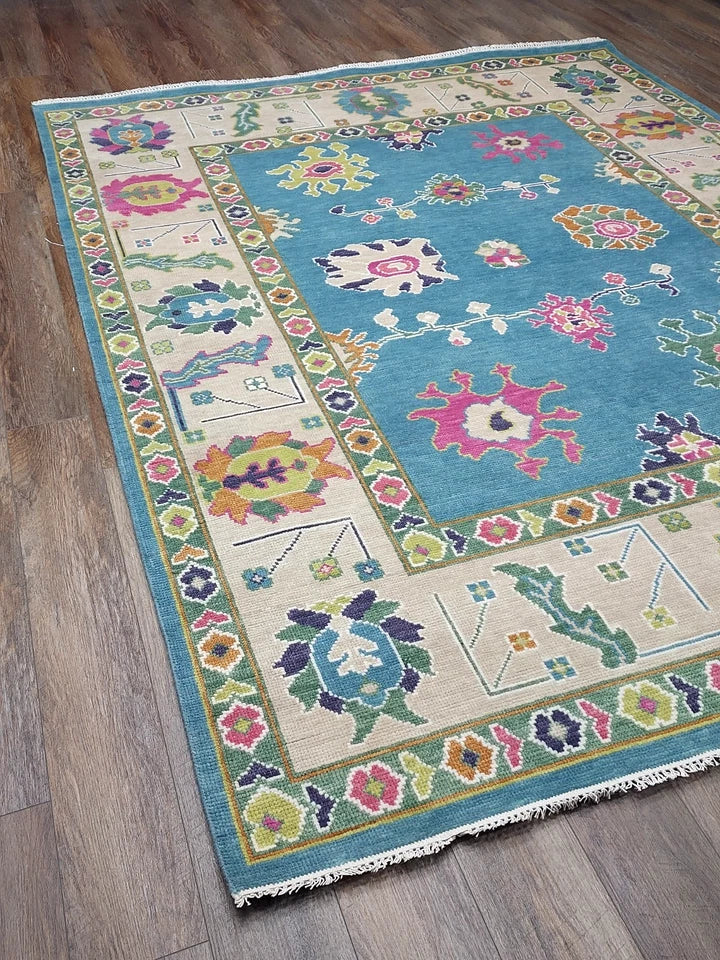 8' x 10' Ft. Contemporary Turkish Oushak Bohemian Hand Knotted Wool Rug - BR2638
