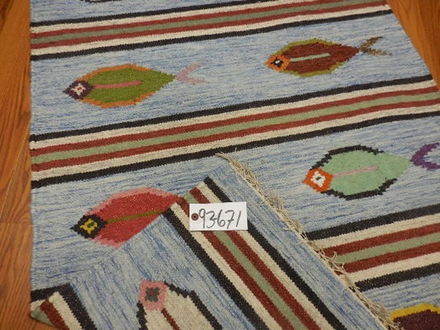 3' x 5' Ft. Fun Colorful Fish Design Turkish Oushak Hand Knotted Wool Area Rug – BR2645