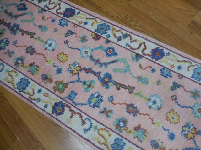2.1’ x 6' Ft. Contemporary Turkish Oushak Bohemian Hand Knotted Wool Runner / Rug - BR3032