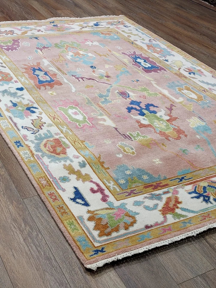 6' x 9' Ft. Contemporary Turkish Oushak Bohemian Hand Knotted Wool Rug - BR2634