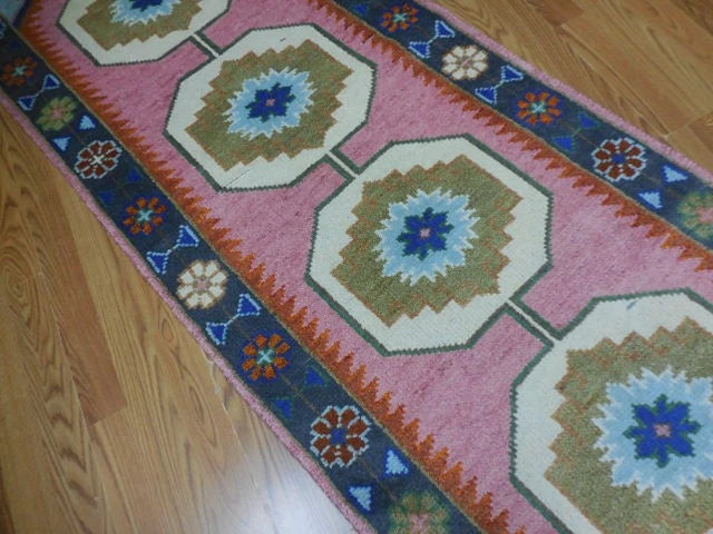 2.6' x 8' Ft. Contemporary Turkish Oushak Bohemian Hand Knotted Wool Runner – BR3031