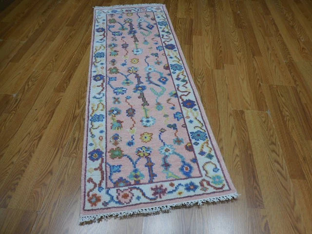 2.1’ x 6' Ft. Contemporary Turkish Oushak Bohemian Hand Knotted Wool Runner / Rug - BR3032