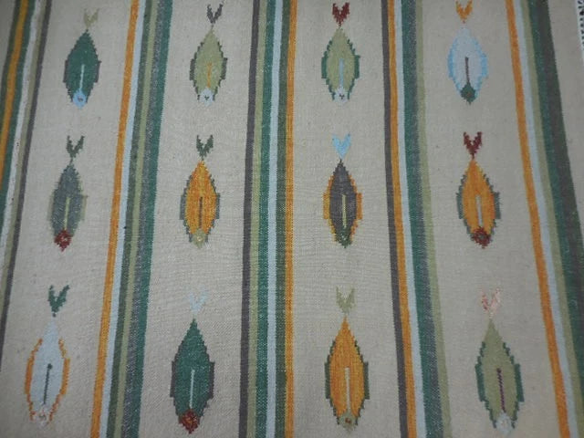 4' x 6' Ft. Fun Colorful Fish Design Turkish Oushak Kilim Hand Knotted Wool Area Rug – BR3047